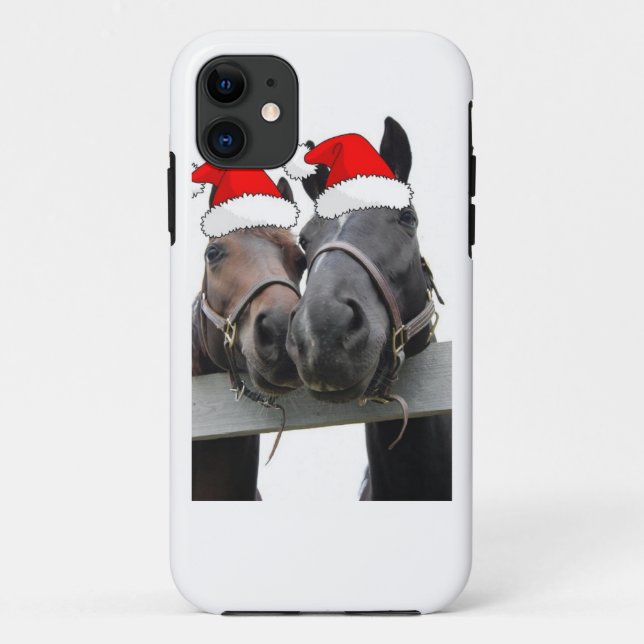 Funda De Case-Mate Para iPhone Caballos navidades (Reverso)