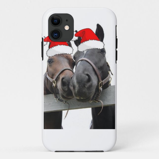 Funda De Case-Mate Para iPhone Caballos navidades (Reverso)