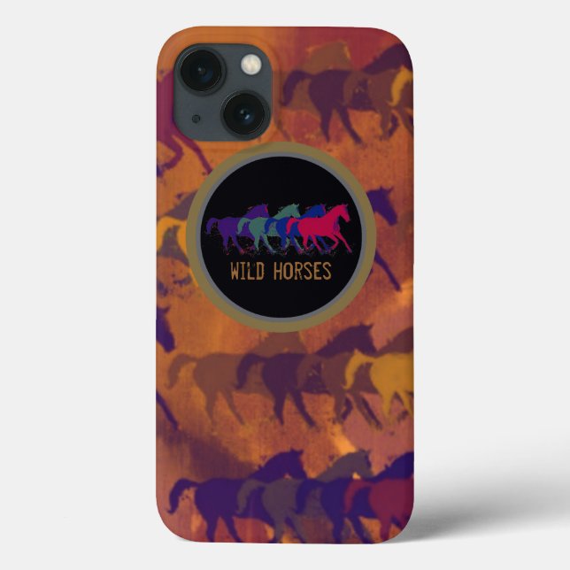 Funda De Case-Mate Para iPhone Caballos salvajes (Reverso)