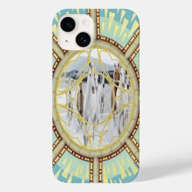 Funda De Case-Mate Para iPhone Caballos Salvajes (Reverso )