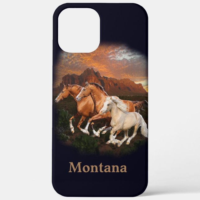 Funda De Case-Mate Para iPhone Caballos salvajes (Reverso )