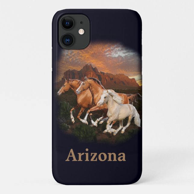 Funda De Case-Mate Para iPhone Caballos salvajes (Reverso)