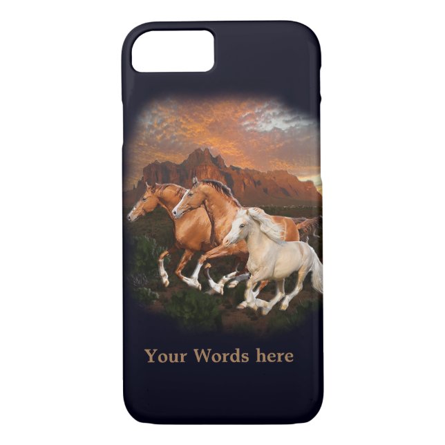 Funda De Case-Mate Para iPhone Caballos salvajes (Reverso)