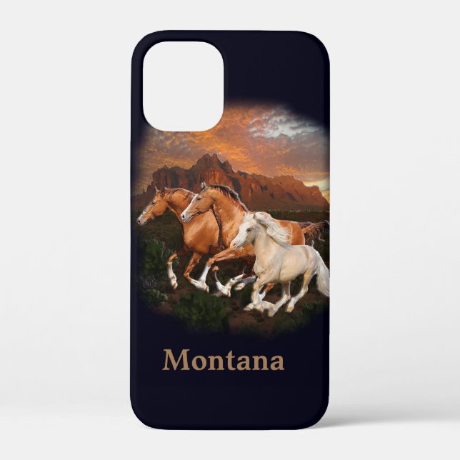 Funda De Case-Mate Para iPhone Caballos salvajes (Reverso )