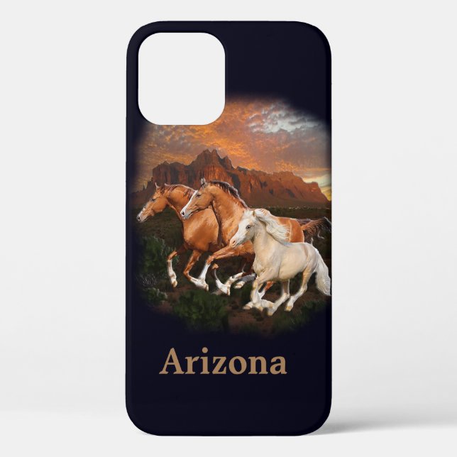 Funda De Case-Mate Para iPhone Caballos salvajes (Reverso )