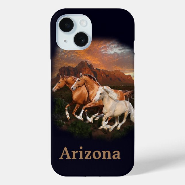 Funda De Case-Mate Para iPhone Caballos salvajes de Arizona (Reverso )
