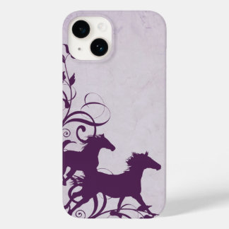 Funda Para iPhone 14 De Case-Mate Caballos salvajes Whimsical Girly Purple