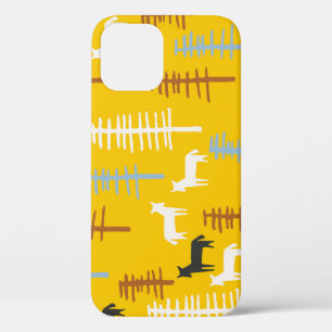 Funda Para iPhone 12 Caballos Tribales: Retro Forestal sin problemas