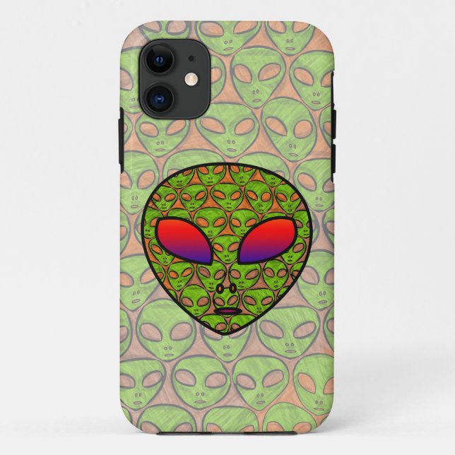 FUNDA DE Case-Mate PARA iPhone CABEZA DE ALIEN (Reverso)