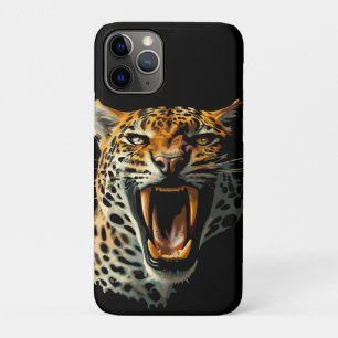 Funda Para iPhone 11 Pro Cabeza de ataque ruidosa de leopardo