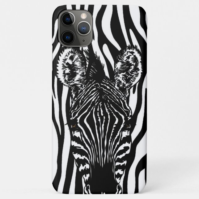 Funda De Case-Mate Para iPhone Cabeza de cebra única en estampado de cebra (Reverso)