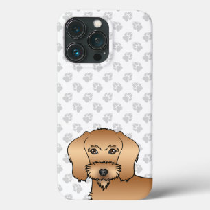 Funda Para iPhone 13 Pro Cabeza de Dachshund de pelo de alambre trigueño co