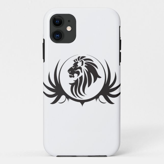 Funda De Case-Mate Para iPhone Cabeza de leones negros (Reverso)