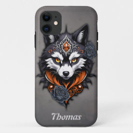 Funda Para iPhone 11 Cabeza de lobo majestuosa, terminada en una profun