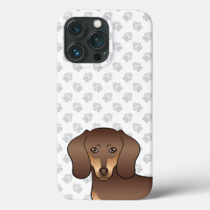 Funda Para iPhone 13 Pro Cabeza de perro Dachshund de pelo corto y marrón y