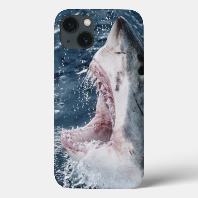 Funda De Case-Mate Para iPhone Cabeza de tiburón blanco (Reverso)