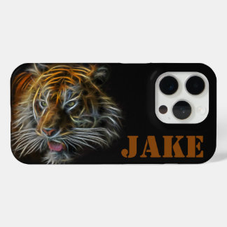 Funda Para iPhone 15 Pro Cabeza de Tigre Neon Abstracto para iPhone 15 Pro