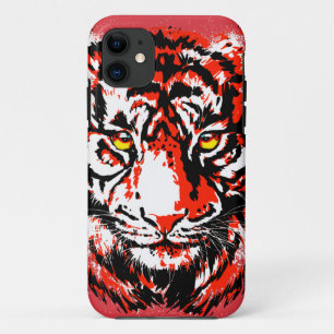 Funda Para iPhone 11 Cabeza de tigre rojo realista