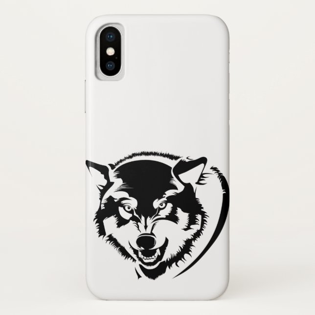 Funda De Case-Mate Para iPhone Cabeza de un lobo (Reverso)