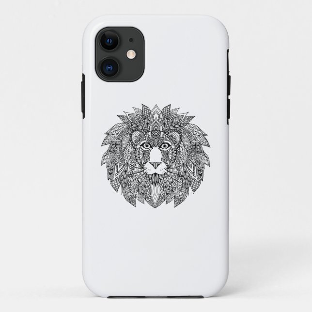 Funda De Case-Mate Para iPhone Cabeza inspirada 4 del león (Reverso)