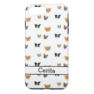 Funda Para iPhone 8 Plus/7 Plus Cabezas de gato felices - Patrón