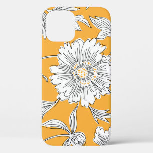 Funda Para iPhone 12 Cabezas de margarita: Línea floral de verano.