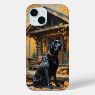 Funda Para iPhone 15 Cabina de registro de recuperación de Labrador Neg