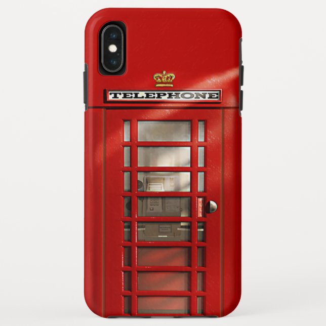 Funda De Case-Mate Para iPhone Cabina de teléfonos roja británica clásica (Reverso)