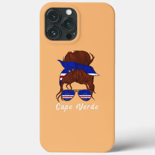 Funda Para iPhone 13 Pro Max Cabo Verde Chica Bandana Mujer Messy Bun Cabo