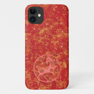 Funda Para iPhone 11 Cabra del Zodiaco del Año Nuevo Lunar Chino de Oro