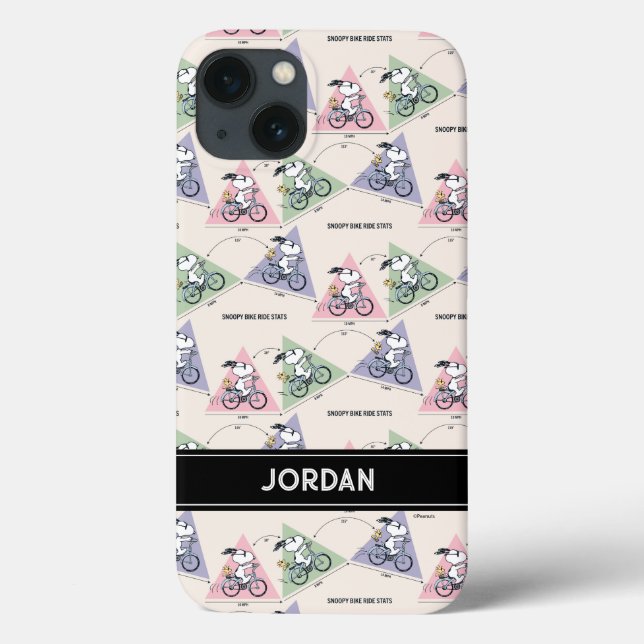 Funda De Case-Mate Para iPhone Cacahuetes | Estaciones de Snoopy Bike Ride (Reverso)