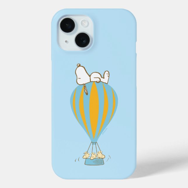 Funda De Case-Mate Para iPhone Cacahuetes | Globo de aire caliente Snoopy & Woods (Reverso )