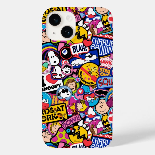 Funda De Case-Mate Para iPhone Cacahuetes | Patrón de parches de mixtape (Reverso )