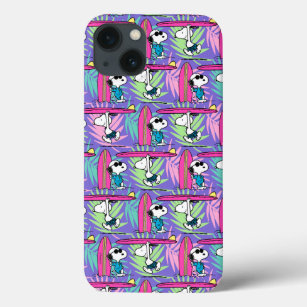 Funda Para iPhone 13 Cacahuetes   Patrón Snoopy Purple Surf