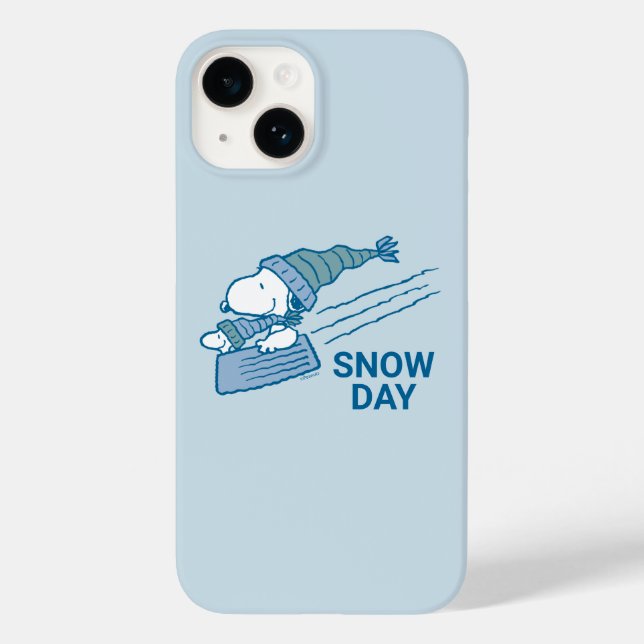 Funda De Case-Mate Para iPhone Cacahuetes | Snoopy & Woodstock Sledding (Reverso )