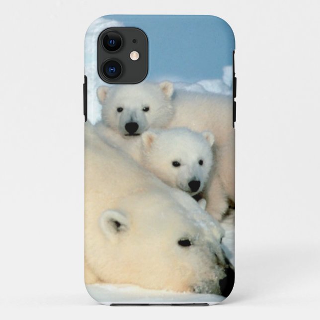 Funda De Case-Mate Para iPhone Cachorro 1 del oso polar (Reverso)