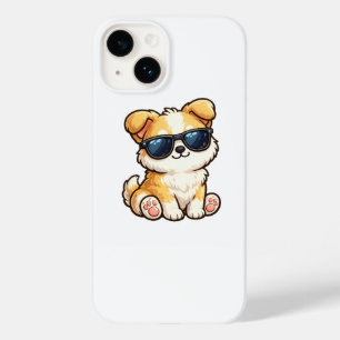 Funda Para iPhone 14 De Case-Mate Cachorro Adorable con Gafas de Sol Diseño Kawaii