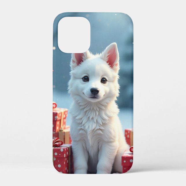 Funda De Case-Mate Para iPhone Cachorro blanco esponjoso (Reverso )
