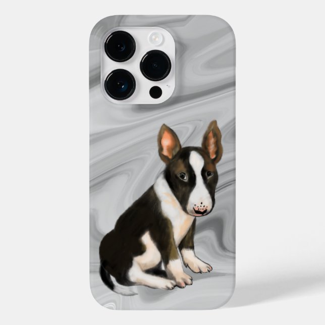 Funda De Case-Mate Para iPhone cachorro de bull terrier (Reverso )