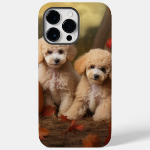 Funda Para iPhone 14 Pro Max De Case-Mate Cachorro de Caniche Delicia de Otoño Calabaza