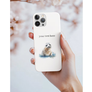 Funda Para iPhone 11 Pro Cachorro de foca encantador acuarela, personalizad