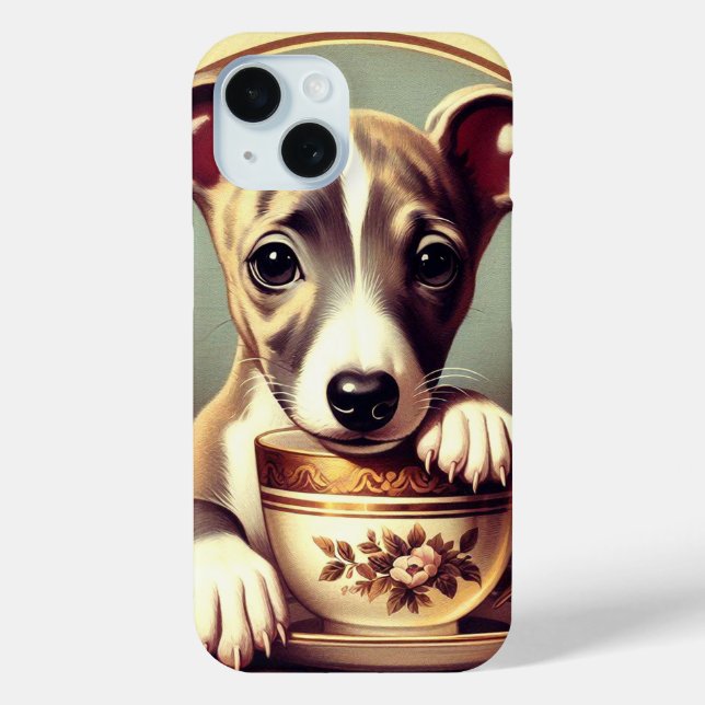 Funda De Case-Mate Para iPhone Cachorro de Whippet (Reverso )