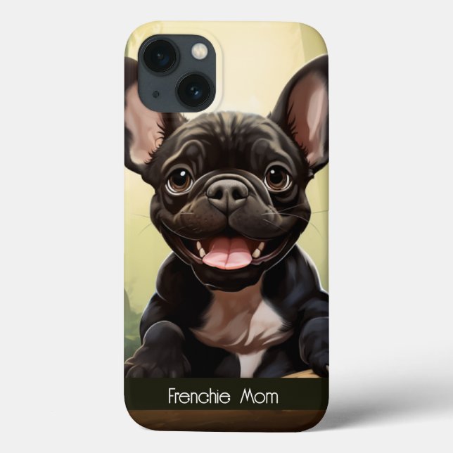 Funda De Case-Mate Para iPhone 😍Cachorro francés dulce en un bosque (Reverso)