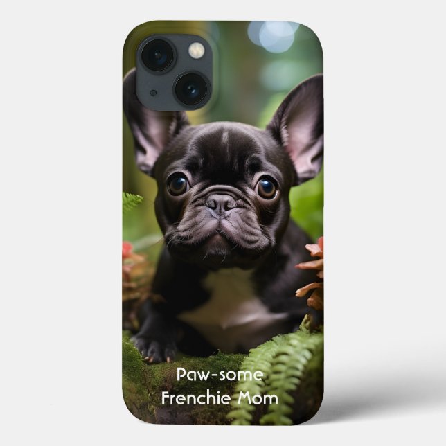 Funda De Case-Mate Para iPhone 🐶💛Cachorro Frenchie dulce en una selva (Reverso)