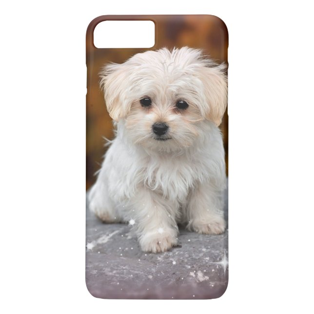 Funda De Case-Mate Para iPhone Cachorro maltés... Adorable (Reverso)