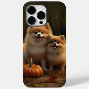 Funda Para iPhone 14 Pro Max De Case-Mate Cachorro Pomerania Delicia de Otoño Calabaza