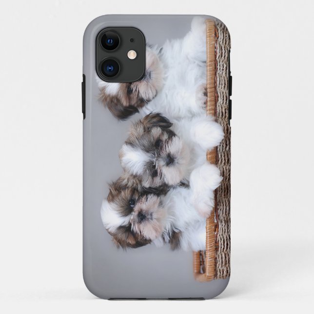 Funda De Case-Mate Para iPhone Cachorros de Shih Tzu (Reverso)