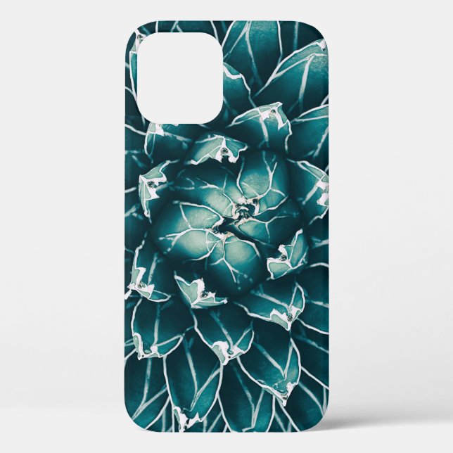 Funda De Case-Mate Para iPhone Cactus agave, naturaleza azul abstracta (Reverso )
