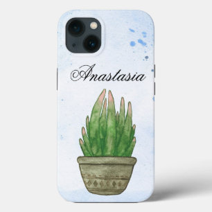 Funda Para iPhone 13 Cactus de color azul, asombroso, Guay