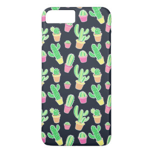 Funda Para iPhone 8 Plus/7 Plus Cactus de neón de la acuarela en modelo de los